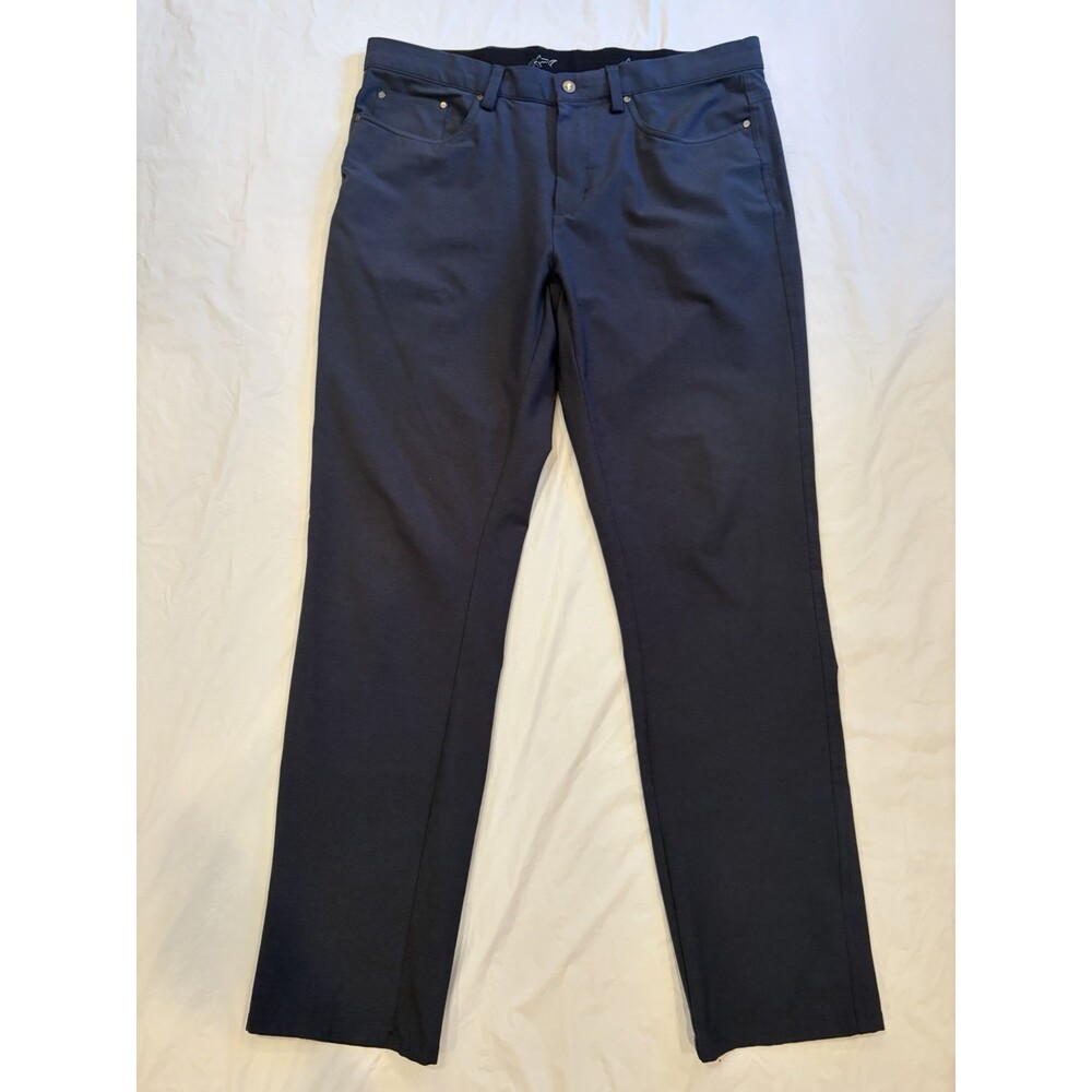 Greg Norman Pants Men's 34x32 Navy 5 Pocket Tech Microfiber Stretch